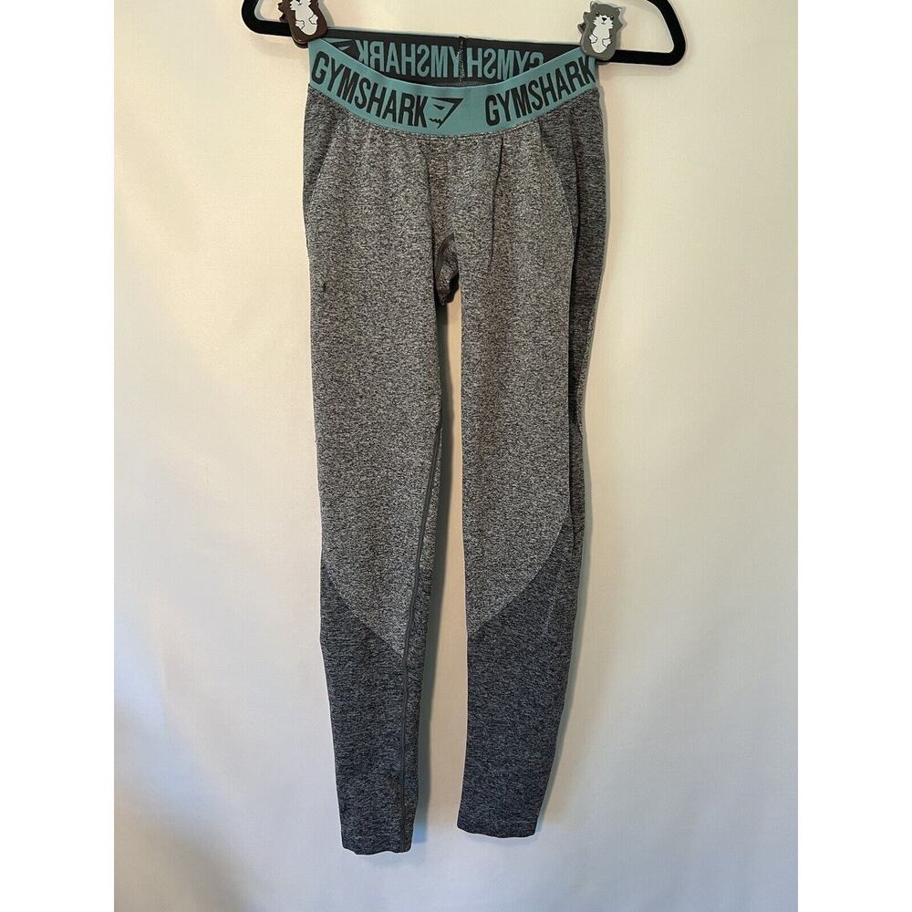 Gymshark Leggings Women Small Grey/Blue Dry Moisture Management Seamless Active